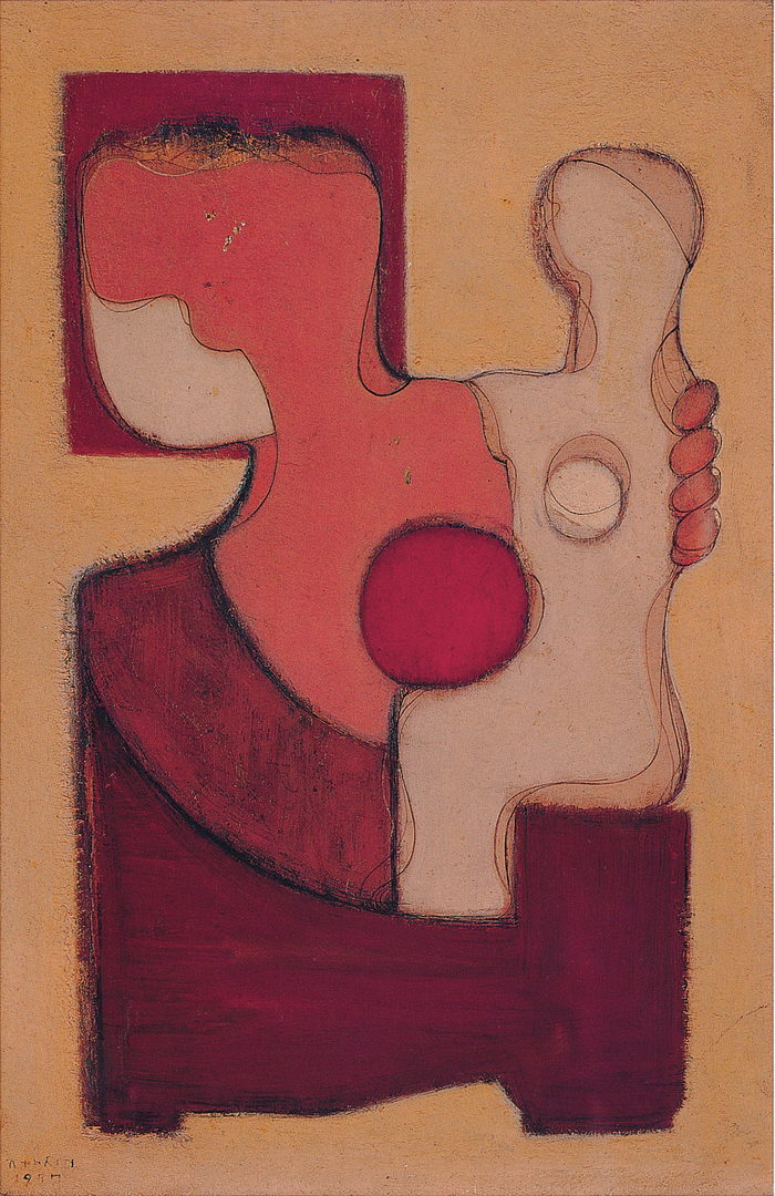 정점식, '모자', 캔버스에 유채, 76.5×51.0cm, 1957, 개인 소장