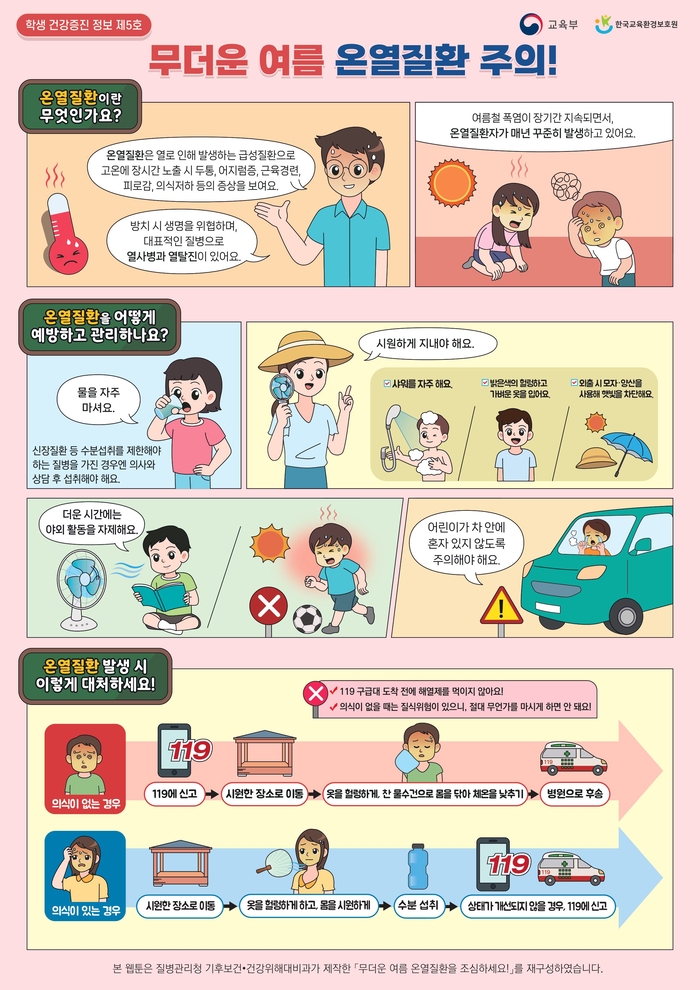 대구시교육청의 '2025년 여름철 폭염 대책' 안내 포스터 <대구시교육청 제공>