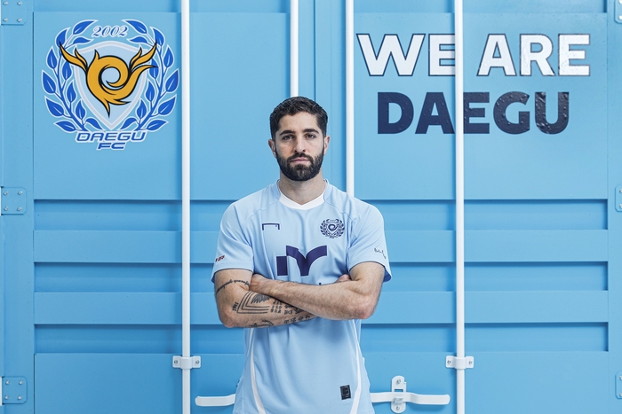대구FC의 새로운 브라질 출신 미드필더인 카를로스.<대구FC 제공 >