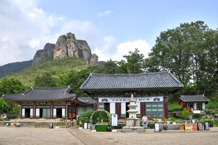 청송 주왕산 대전사. 이곳에서 용추폭포까지 2㎞ 구간은 휠체어·유모차로 이동이 가능한 무장애 탐방로로 조성돼 있다.