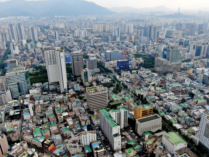 대구시청 동인청사 옥상에서 바라본 중구 도심 전경. 중구청 제공