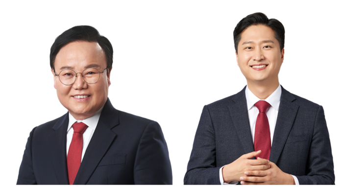 국민의힘의 차기 지도부 선출에 대구·경북(TK) 인사들의 입성 여부에 관심이 쏠리고 있다.
TK 출신인 김재원 최고위원 후보와 우재준(대구 북구갑) 청년최고위원 후보. 국민의힘 후보자 공보물 캡처
