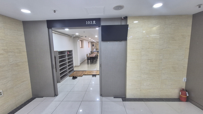 경부선 안점 점검중 무궁화호에 치여 숨진 이모씨의 빈소가 차려진 청도대남병원 장례식장. 박성우 기자