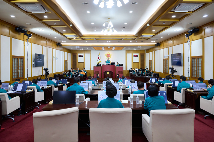 지난 7월 열린 대구시의회 제318회 임시회 제2차 본회의 모습. 대구시의회 제공.