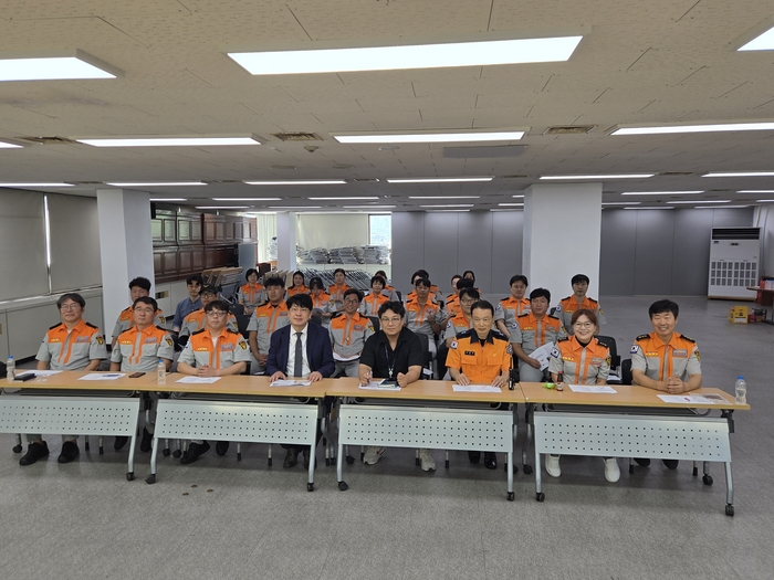 전문의용소방대 합동 교육