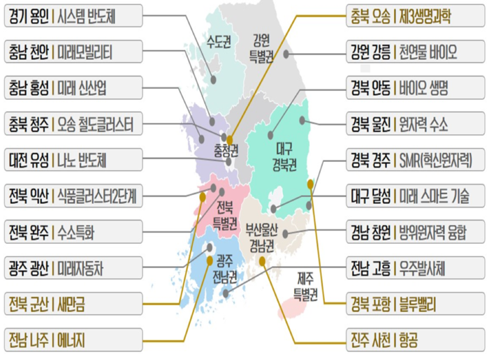 5극3특 첨단국가산단 20곳 그래픽. 국토부 자료 캡처