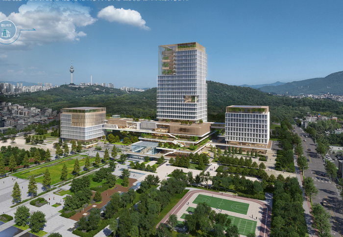 대구시청 신청사 당선작으로 선정된 <주>나우동인건축사사무소 FORETscape 조감도. <대구시청 제공>