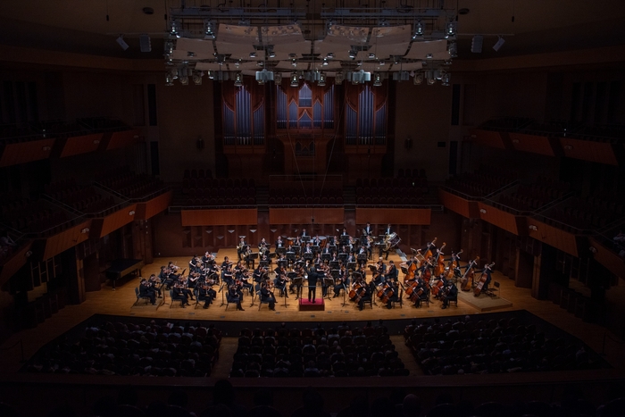 지난 25일 일본 오사카 더 심포니홀에서 열린 대구시향의 월드오케스트라페스티벌 인 재팬 공연 모습. <대구시향 제공>