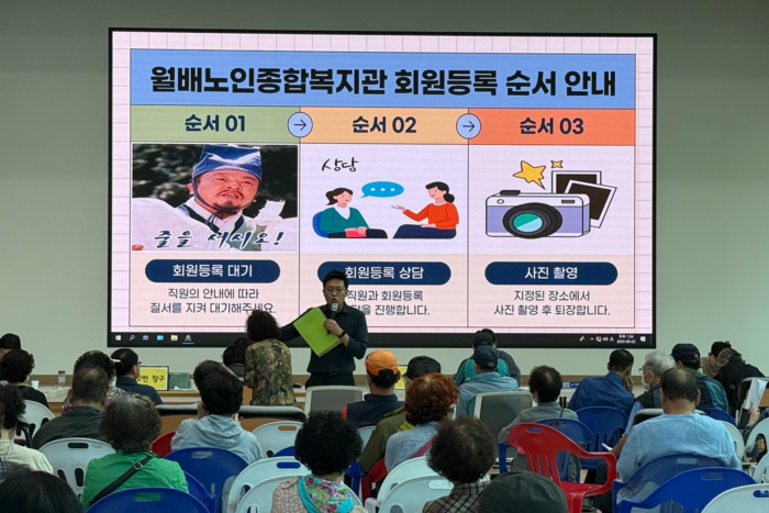 지난 22일 실시된 대구 달서구 월배노인종합복지관 사전등록 현장. 등록접수 3일 만에 지역 노인 4천여명이 몰렸다. 구경모기자