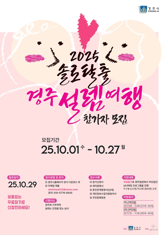 설렘여행 in 경주 포스터. 경주시 제공