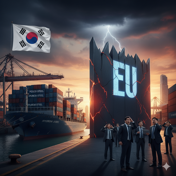 EU 철강 관세 장벽. <제미나이 인공지능(AI) 생성 이미지>