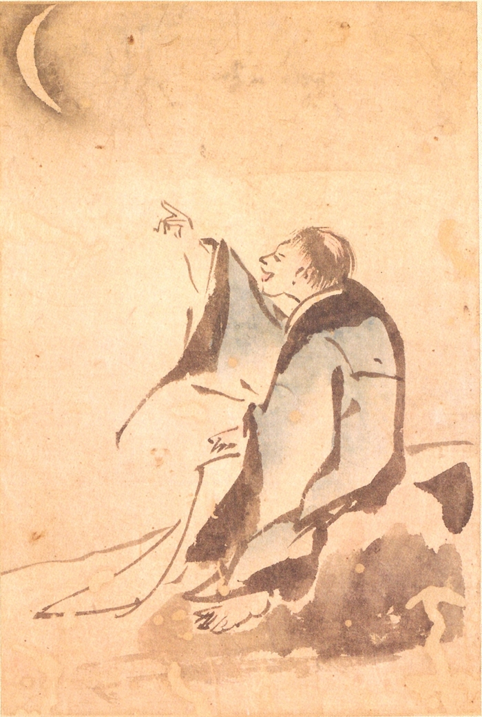 이정, 문월도, 종이에 엷은 색, 24.1×16.1cm, 간송미술관 소장
