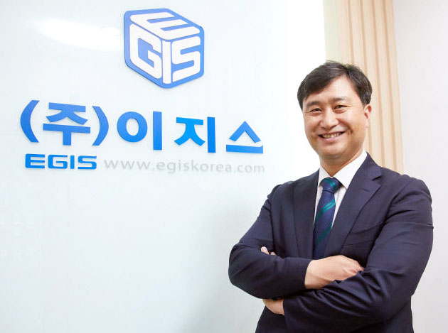 <주>이지스가 대구 ICT 기업으로는 첫 주식시장 상장에 도전한다. 김성호 이지스 대표. <이지스 제공>