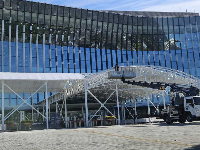 막바지 점검에 한창인 경주화백컨벤션센터. 서민지기자 mjs858@yeongnam.com