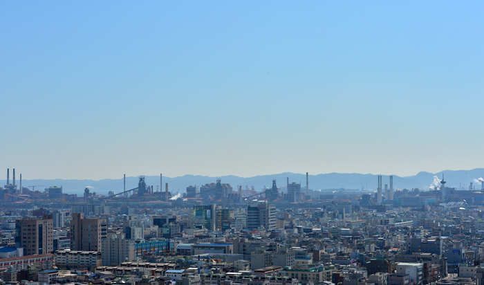경북 포항시가지 전경. 김기태 기자