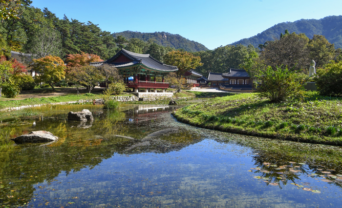 금강송이 우거진 계곡 한가운데 자리한 불영사는 651년 의상대사가 창건했다. 불영사(佛影寺)라는 이름은 냇물 위에 다섯 부처님의 그림자가 비친다고 해서 붙여졌다.