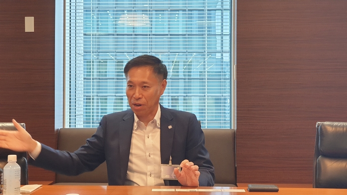 쿠사바 카츠유키 동양멘테공업<주> 대표가 M&A 추진 당시의 상황에 대해 설명하고 있다. 홍석천기자