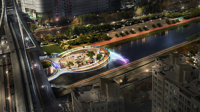 대구시가 조성 중인 신천 프러포즈 조감도. 대구시 제공