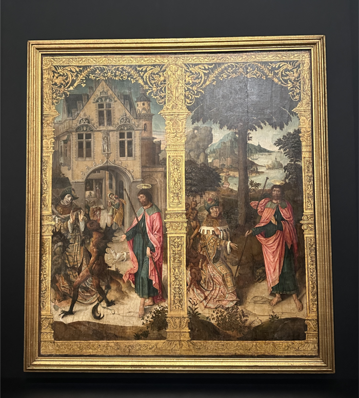 일본 국립서양미술관과 벨기에 그뢰닝게미술관이 한 점씩 소장 중인 성 야고보의 일생. 두 점의 플랑드르 회화, 도쿄와 브뤼주에서 다시 만나다展에서 100년 만에 함께 전시됐다. 조현희기자