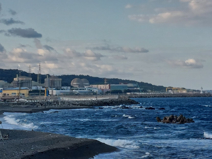 경주 읍천항에서 바라본 월성원전. 영남일보DB