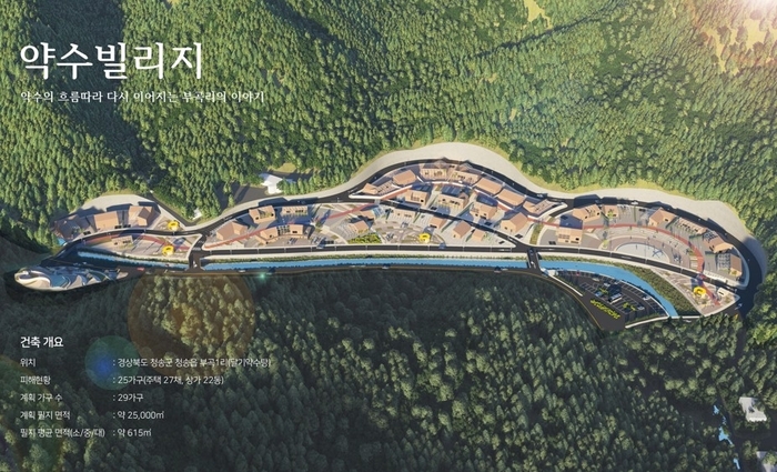 경북 산불 특별 재생 지원 사업지 청송 부곡지구 마을복구 계획 조감도. 경북도 제공