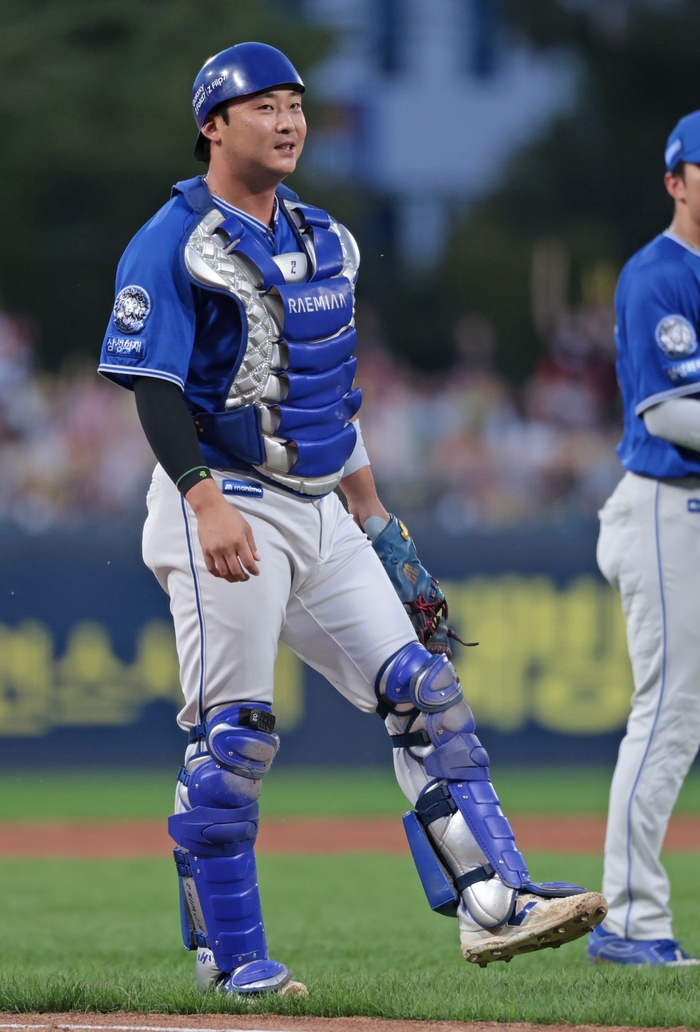 삼성 라이온즈 포수 김재성. <삼성 라이온즈 제공>