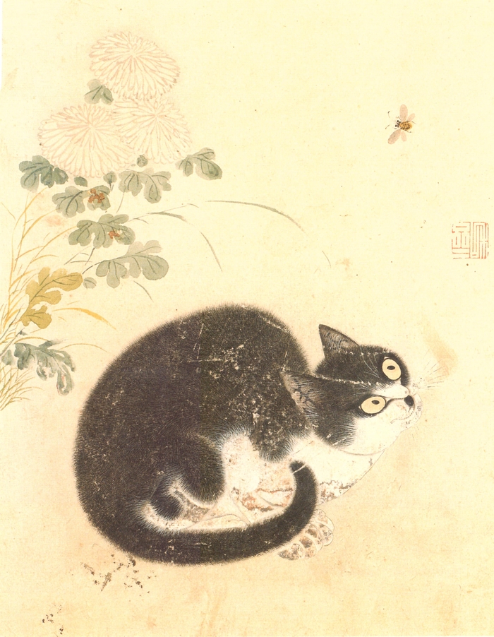 변상벽, 국정추묘, 종이에 채색, 29.5×22.6cm, 간송미술관 소장