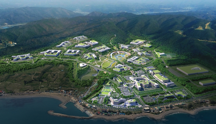 경주시는 문무대왕과학연구소 2단계 부지(약 51만㎡) 일원을 핵융합연구시설 유치 부지로 신청했다. 사진은 문무대왕과학연구소 조감도. 경주시 제공