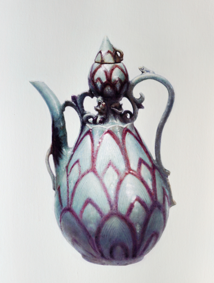 김상우 청자 동화 연화문표주박모양 주전자