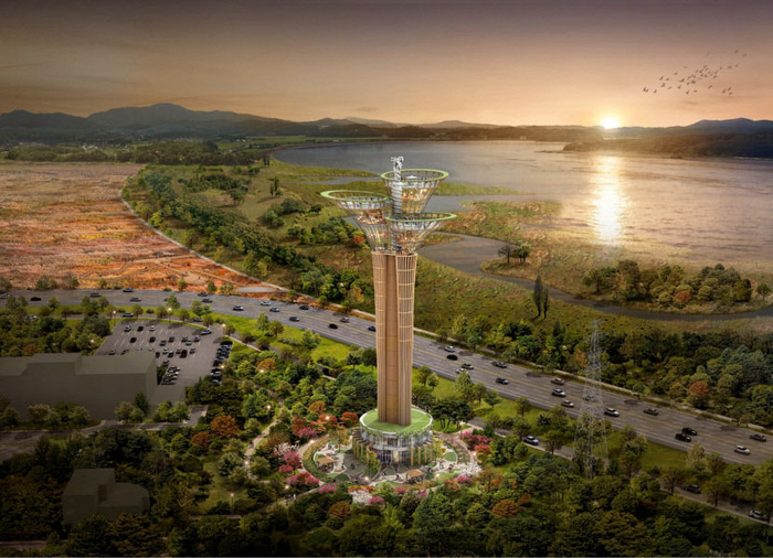 달성습지에 조성되고 있는 에코전망대 조감도. 달서구청 제공