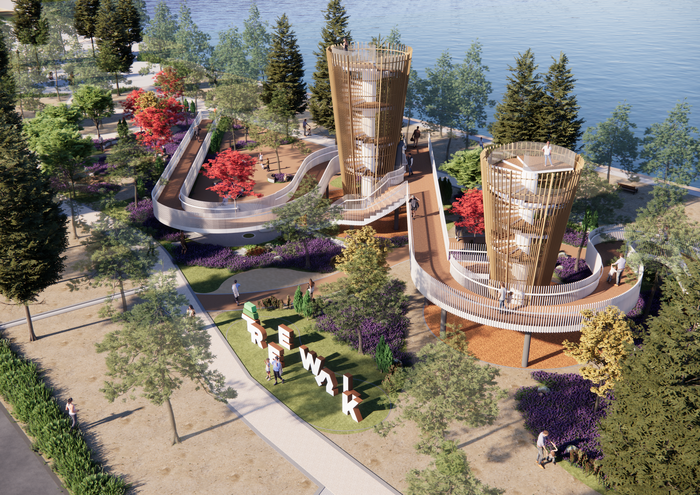 대구 동구청이 추진 중인 동촌유원지 공공디자인 개선사업 조감도. <동구청 제공>