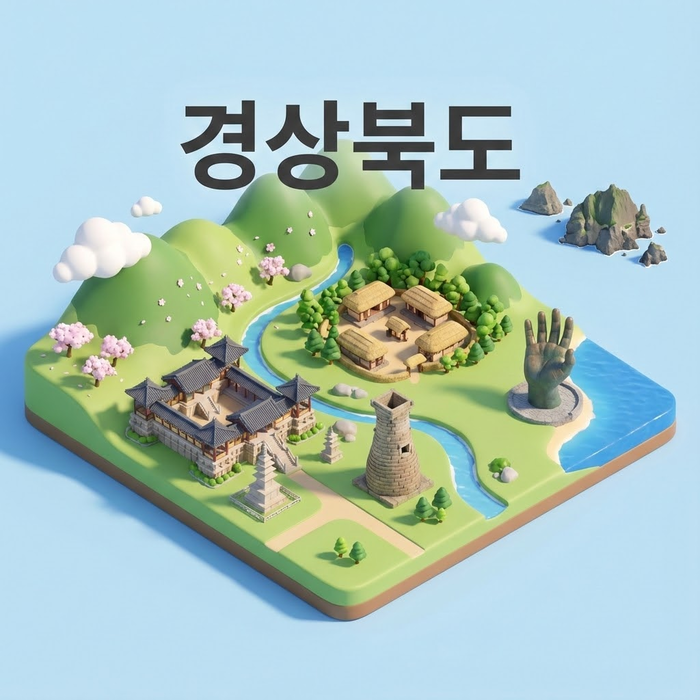 구글 제미나이3 나노바나나프로로 만든 경상북도 미니어처. <제미나이3 제작>