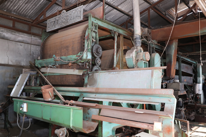 경북도 내에서 유일하게 근현대 예비문화유산에 선정된 의성성냥공장의 자동성냥제조기(윤전기) 모습. <의성군 제공>