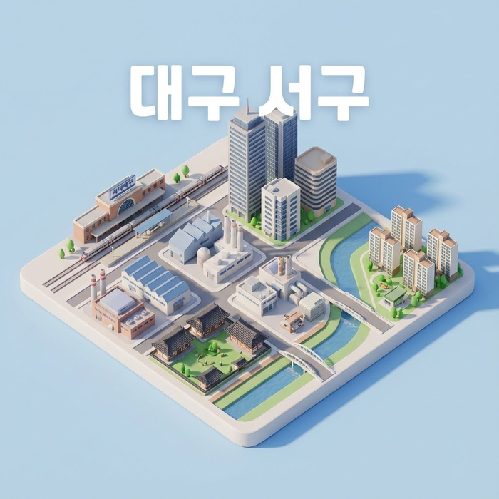 구글 제미나이3 나노바나나프로로 만든 대구 서구 미니어처. <제미나이3 제작>