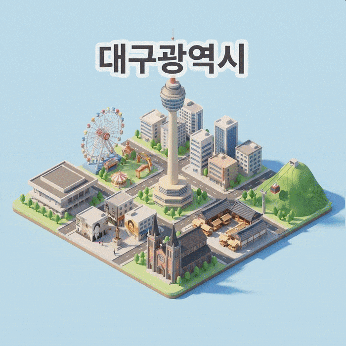 AI가 본 대구 9개 구·군의 얼굴은?…나노바나나 지역 미니어처 만들어보니