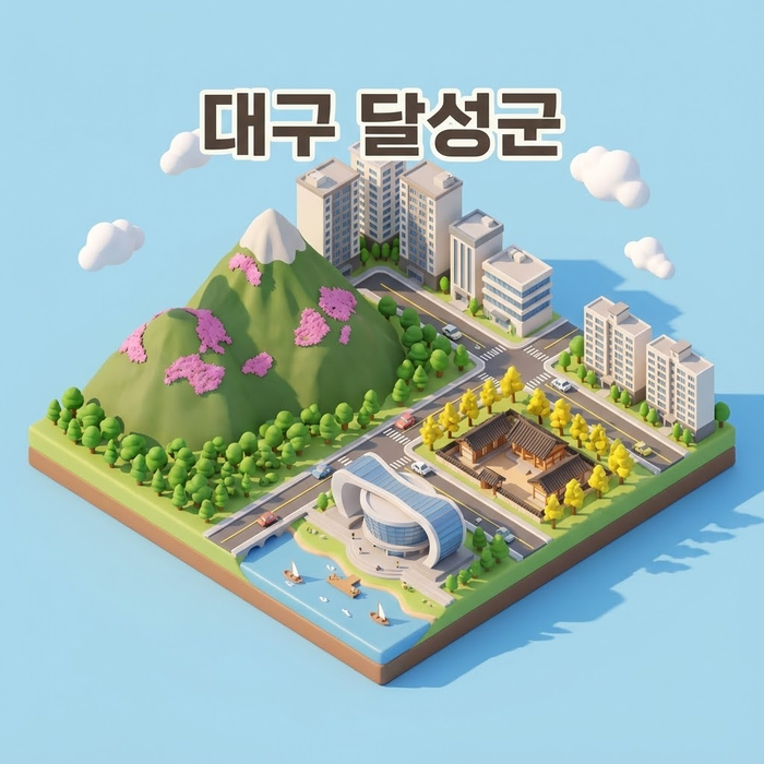 구글 제미나이3 나노바나나프로로 만든 대구 달성군 미니어처. <제미나이3 제작>