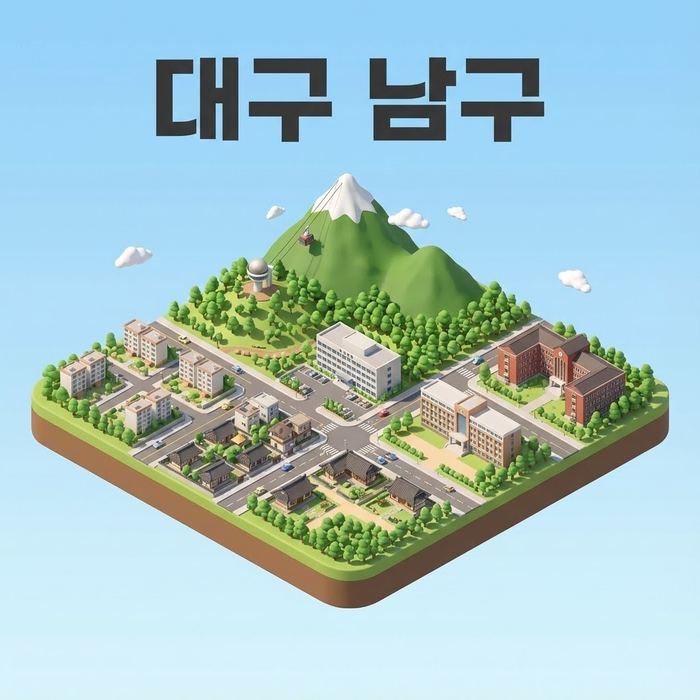 구글 제미나이3 나노바나나프로로 만든 대구 남구 미니어처. <제미나이3 제작>