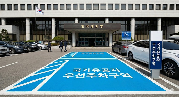 구글 제미나이로 생성한 국가유공자 우선주차구역 이미지