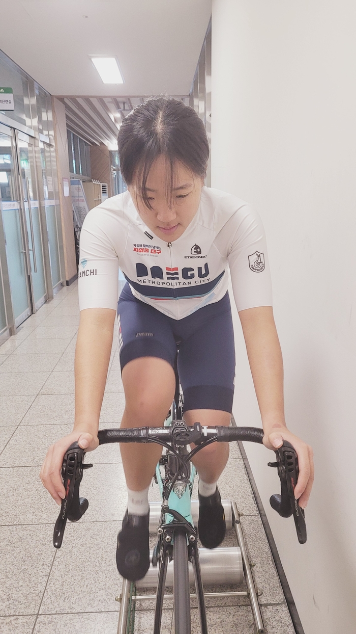 대구시청 사이클팀 홍윤화 선수.