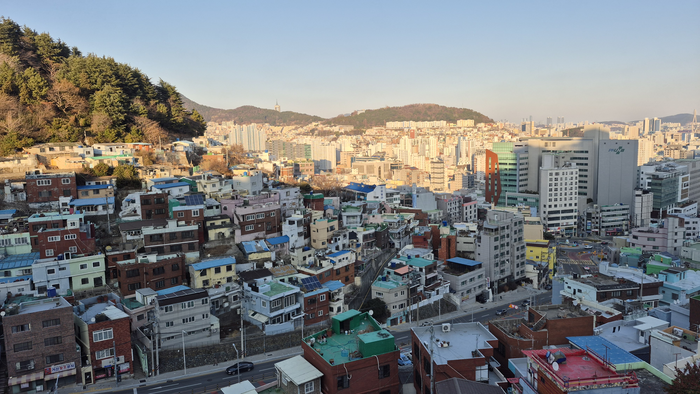 아미동 비석마을이 자리한 부산 서구 일대 주거지 전경. 조윤화 기자