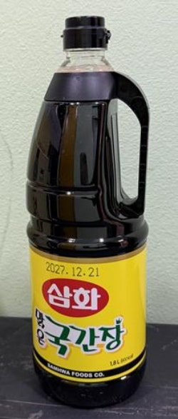최근 삼화식품에서 제조·판매한 삼화맑은국간장 제품. 식품의약품안전처 제공