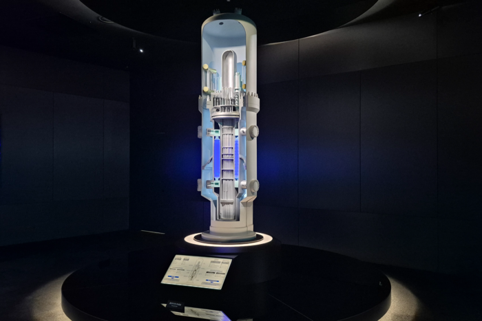 경주엑스포대공원 한수원 미래 에너지관 SSNC 내부에 마련된 i-SMR 모형. 장성재기자 blowpaper@yeongnam.com