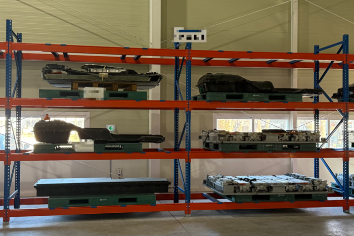 대구 성서산업단지 내 한국환경공단 영남권 미래폐자원 거점수거센터에 폐배터리가 보관돼 있다. 이동현기자