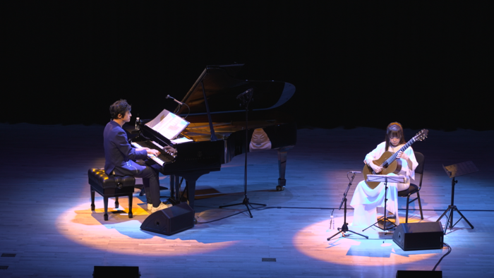 기타리스트 박규희와 피아니스트 양방언 듀오 콘서트 공연 모습. <서구문화회관 제공>