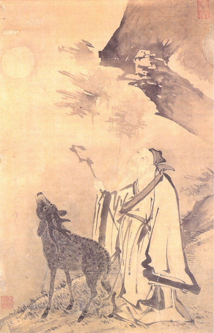 김시, 선록완월, 종이에 수묵, 44×28.5㎝, 간송미술관 소장