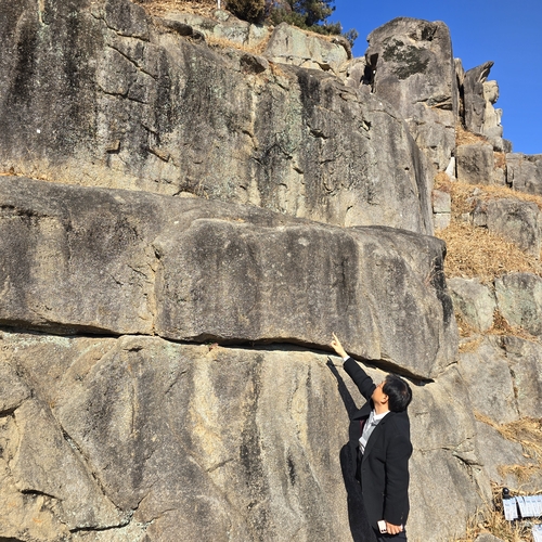 영주시 가흥동 아파트 단지 옆으로 보물 마애여래삼존상 및 여래좌상 아래 선사유적 가흥리 암각화가 자리하고 있다. 권기웅기자