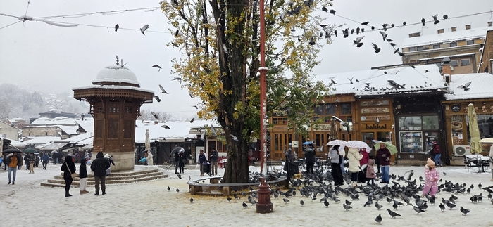 바슈차르시야 중앙광장과 세빌 분수. 바슈차르시야 지역을 대표하는 장소다.