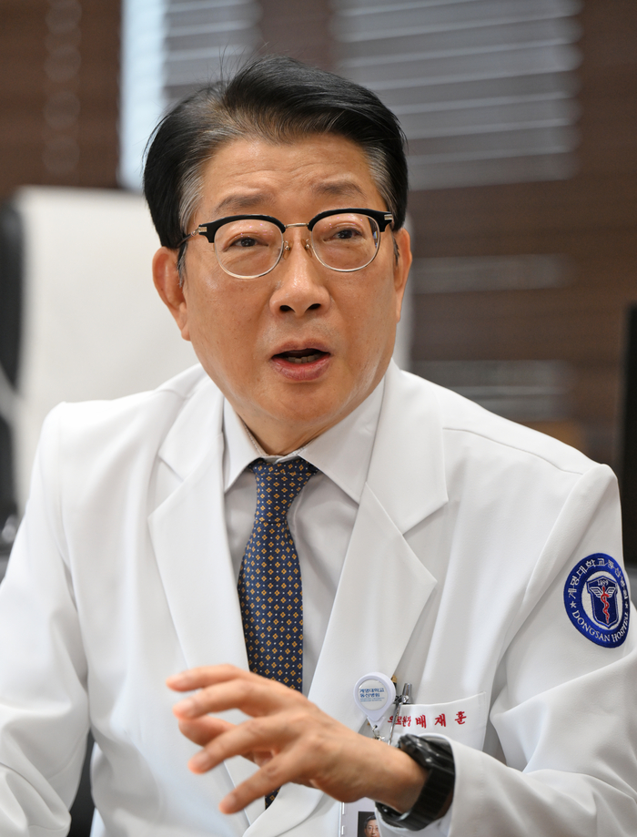 배재훈 계명대 동산의료원장은 영남일보 인터뷰에서 진료와 교육에 집중할 수 있도록 진료지원 시스템을 강화 하겠다고 밝혔다. 이지용기자 sajahu@yeongnam.com