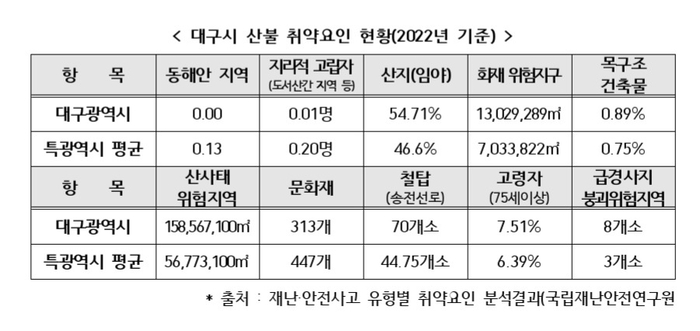 2025 대구시 안전관리계획. 영남일보DB