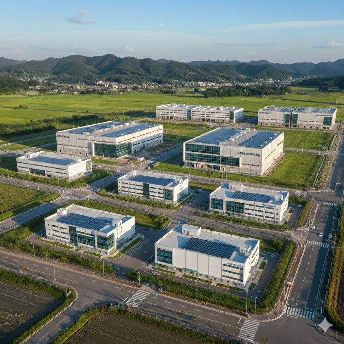 생성형 AI가 제작한 상주 공성면 2차전지 클러스터 일반산업단지의 모습. 구글 제미나이 생성 이미지